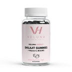 VELUNA ENERGY Shilajit Gummies mit Vitamin C, B6 und B12, Dose mit 60 Stück