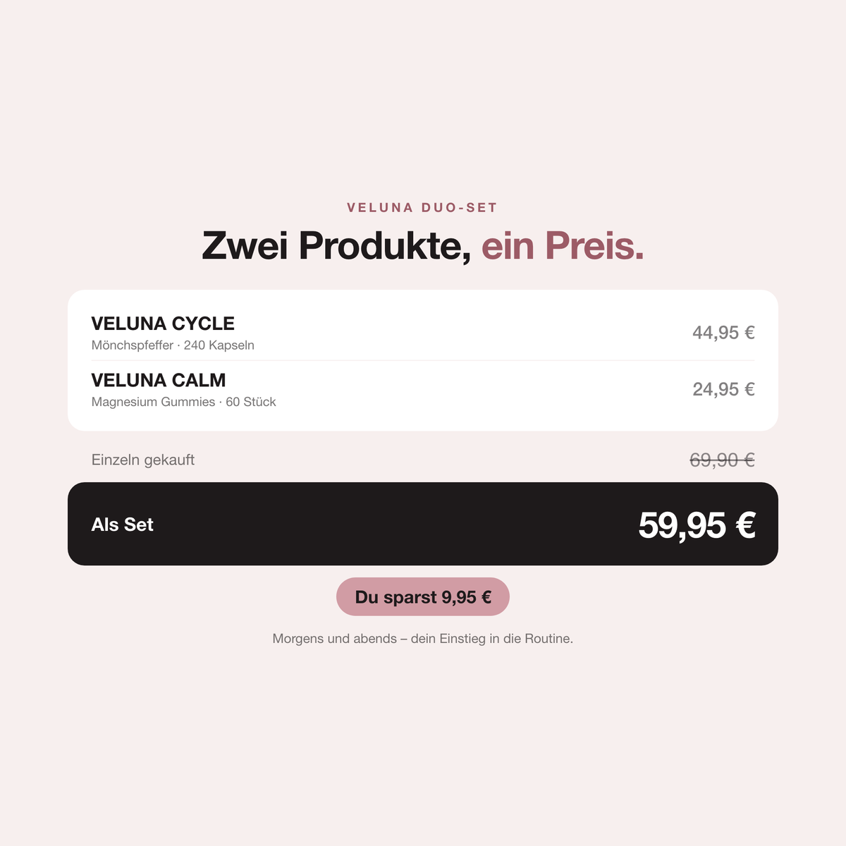 VELUNA Cycle Calm Routine