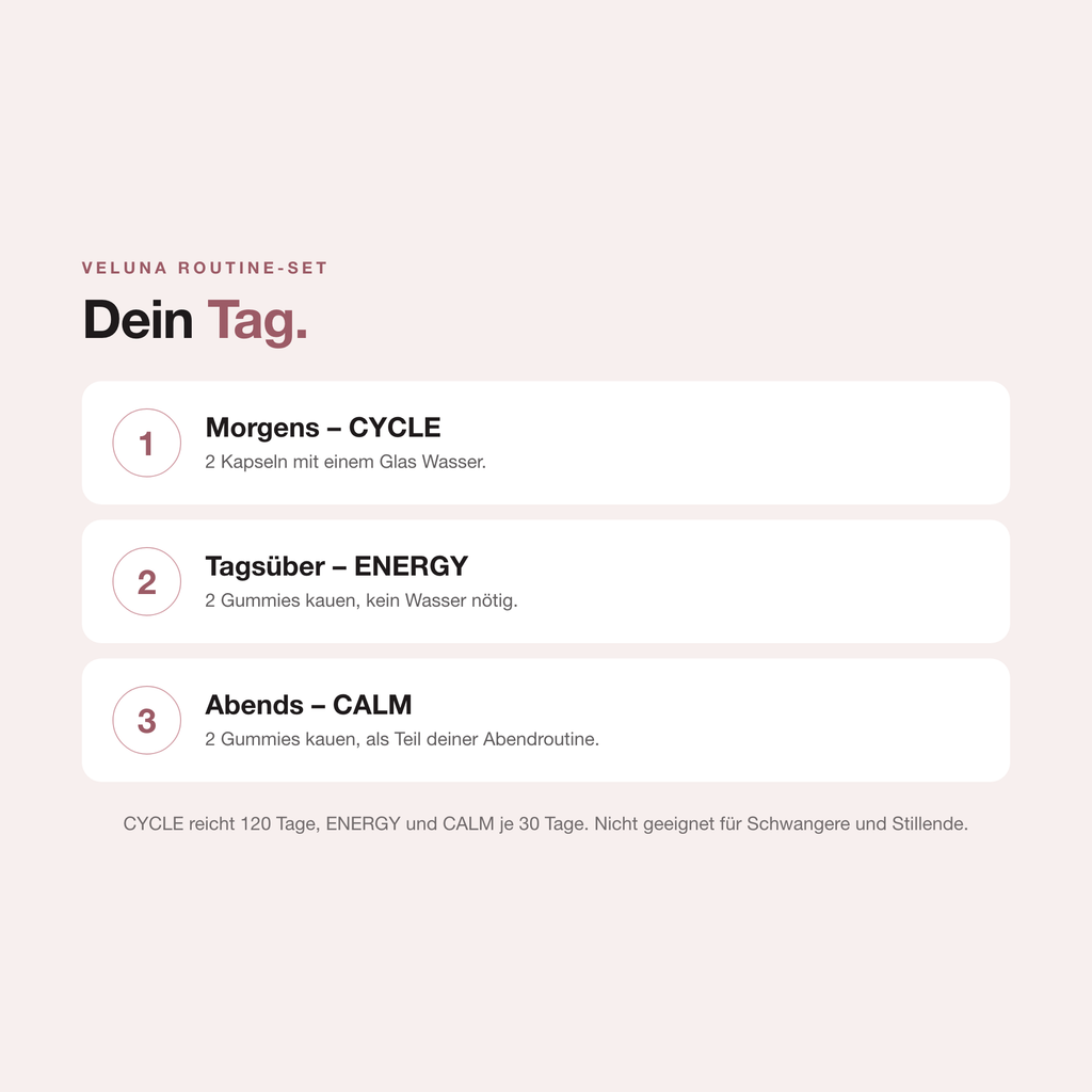 VELUNA Cycle Energy Calm Routine