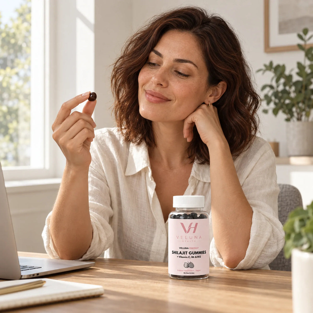 VELUNA ENERGY Shilajit Gummies mit Erdbeergeschmack